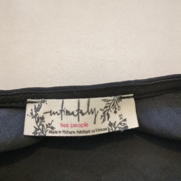 Intimately Free People Cowl Neck Ruched Slip Dress Black, Size XS - Picture 5 of 6